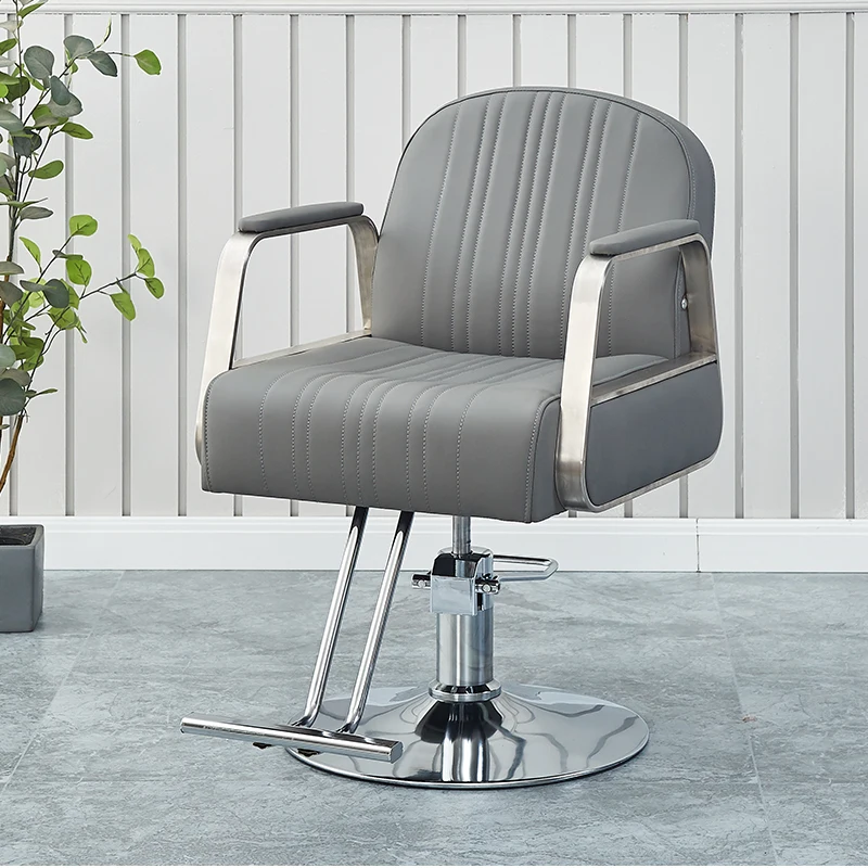 

Cosmetic Barber Chair Swivel Stylist Adjustable Reception Styling Luxury Barber Chair Salon Cadeira Ergonomica Salon Furniture