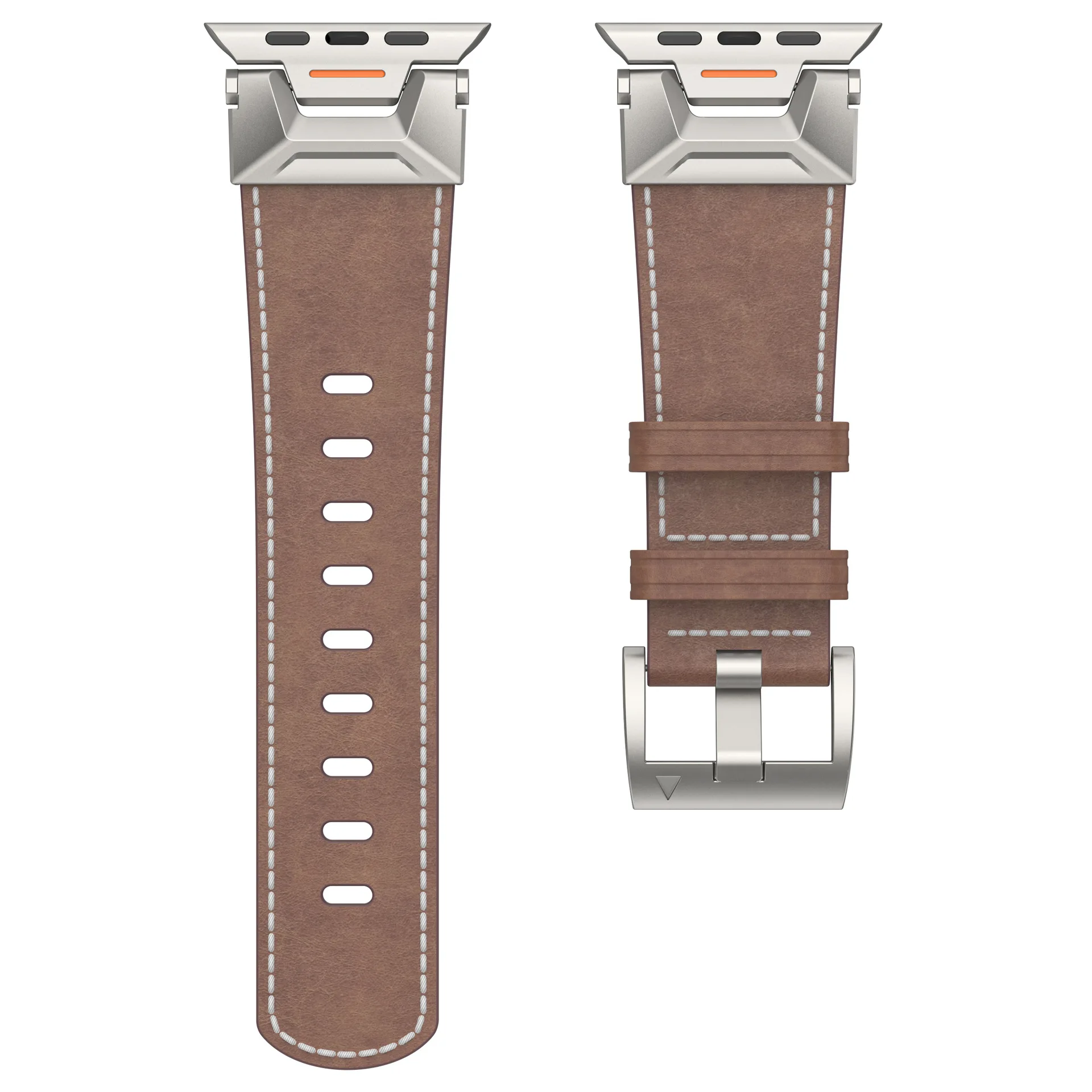 

Strap Leather With 304 Stainless Steel for Specification 42/44/45/49mm Compatible Models Apple Watch Series 5/6/7/8/9 Ultra