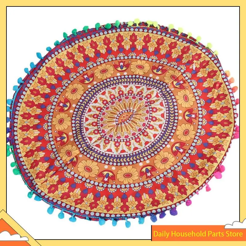 6X Indian Mandala Floor Pillows Round Bohemian Cushion Cushions Pillows Cover Case 13 HOT!