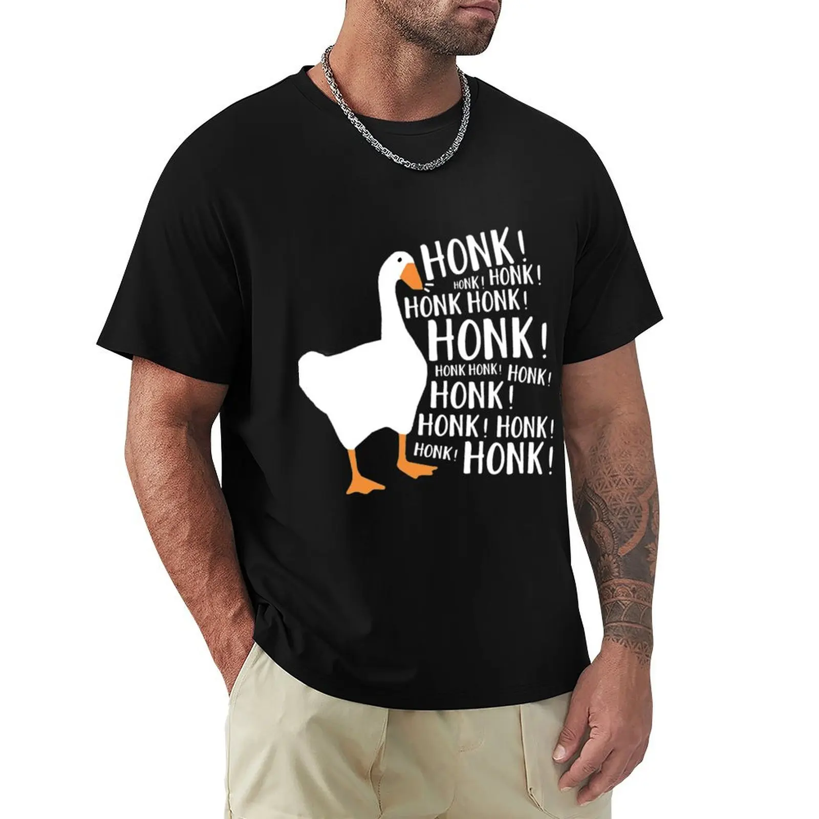 Untitled Goose Game T-Shirt Basic Short Sleeve Cotton Blend T-Shirt