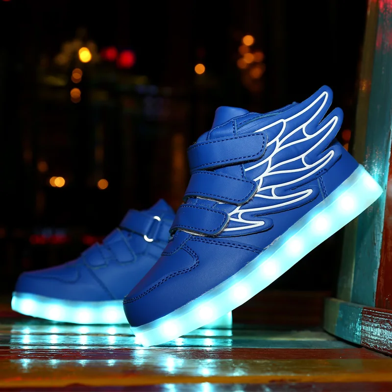 Size 27-37 Children's Light-Up Sneakers (Boys & Girls) Light-Up Shoes with Light-Up Soles Children's Light-Up Sneakers