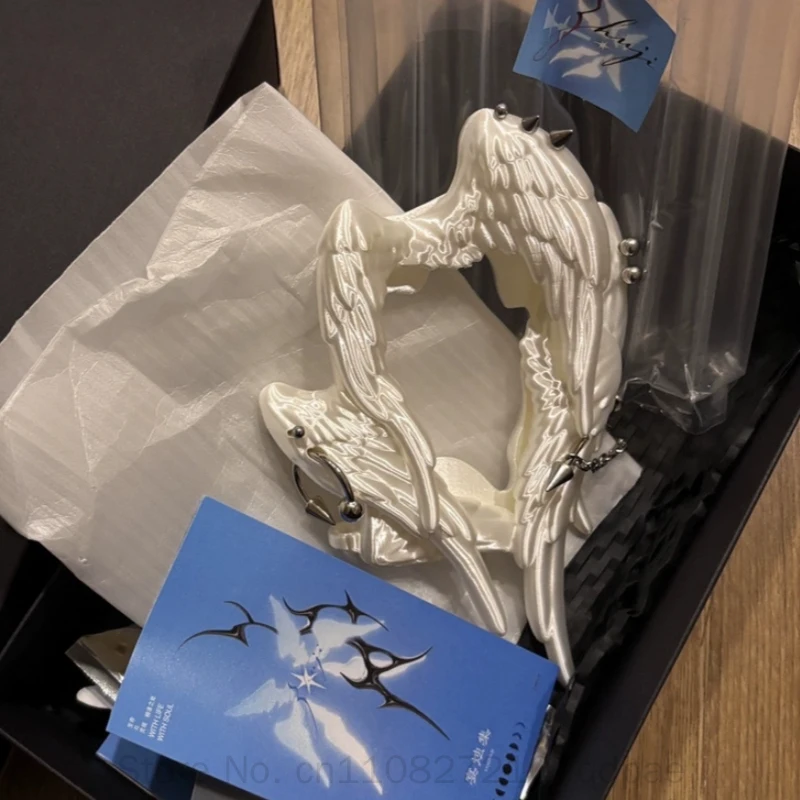 Six Winged Angel Wings Photocard Holder 3d Printed Punk Rivet Custom Fans Card Collecting Display Bag Pendant Cute Toy Gifts Acg view 6