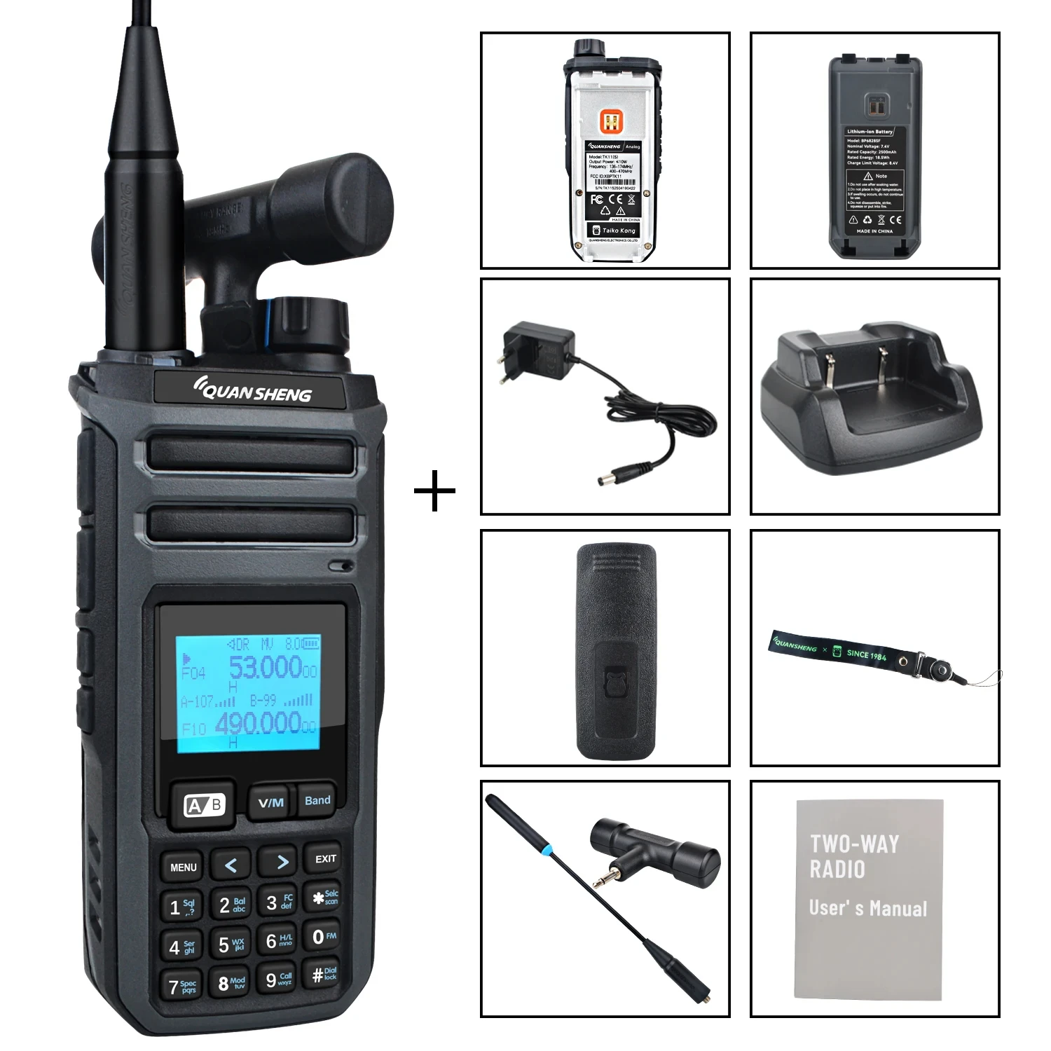 كوانشينغ TK11 راديو واسع النطاق للغاية |   0.153-1160 ميجا هرتز RX |   10 واط TX |   المزدوج PTT |   قنوات NOAA |   شحن من النوع C
