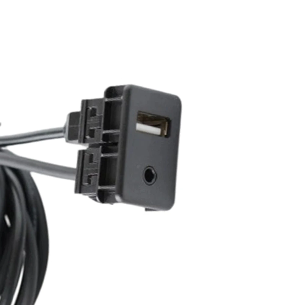 Car Audio Upgrade Black AUX USB Interface Car Audio Adapter Easy To Use Wear-resistant Non-deformable ABS Housing