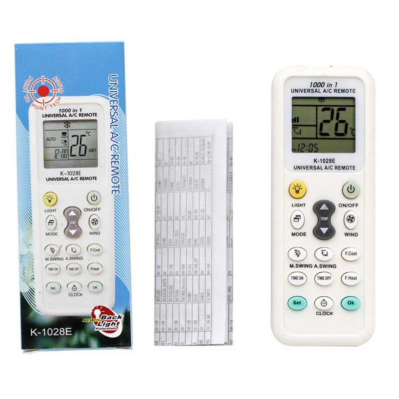 Universal K-1028E Low Power Consumption K-1028E Air Conditioner Remote LCD A/C Remote Control Controller with Lights B