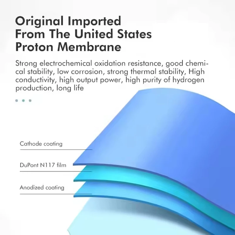 PEM Hydrogen Water Generator Browns Gas Hydrogen Inhalation Machine 99.99% Purity Low Noise Hydrogen Producing Breathing Machine