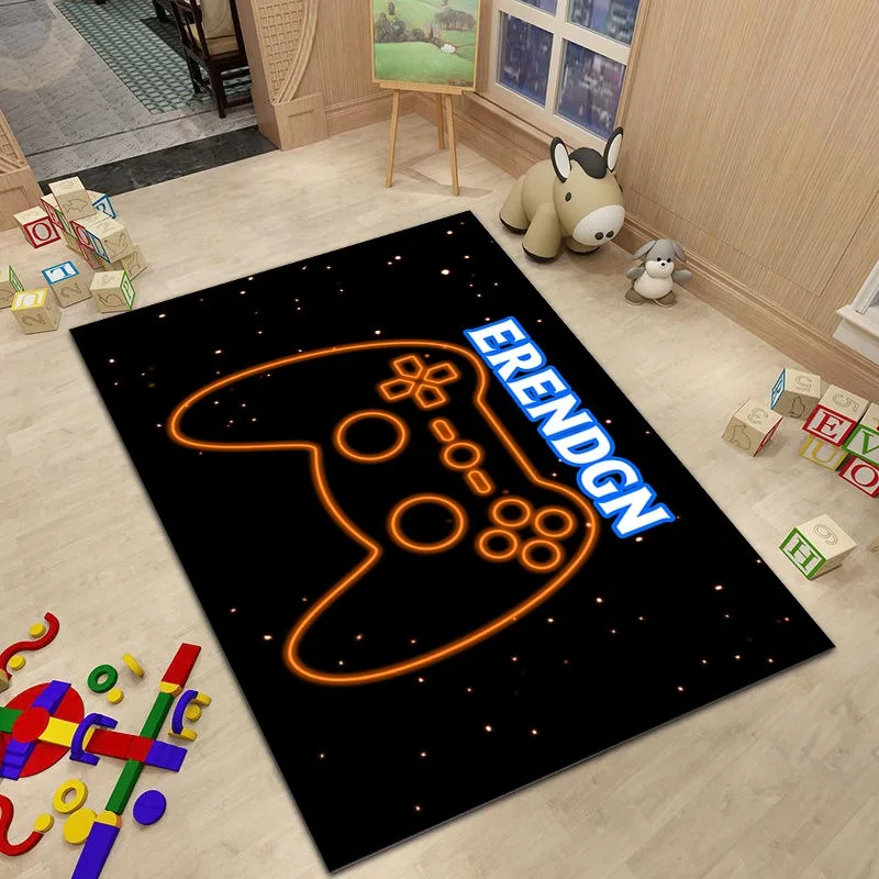 Gamer Controller Pattern for Home Living Room Boy Bedroom Big Area Mat Art Print Home Corridor Children Carpet Decoration Home