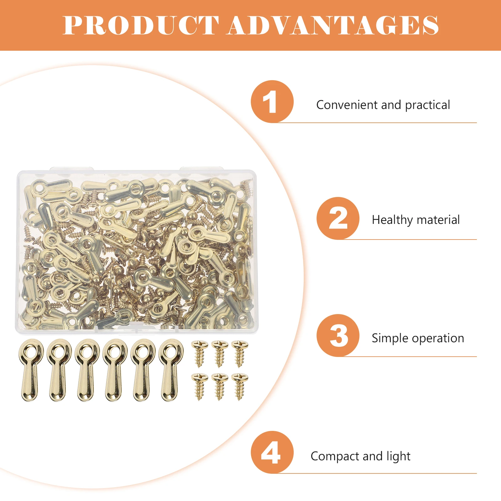 

1 set 1 Set Photo Frame Backing Clips Iron Hardware Sturdy Turn Button Screws Wall Hanging Fasteners Display Buckles Hardware