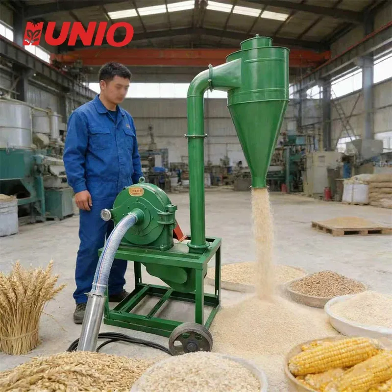 

UNIO Farm Electric Motor Rice Bean Corn Maize Mill Grinder 400-1500Kg Capacity