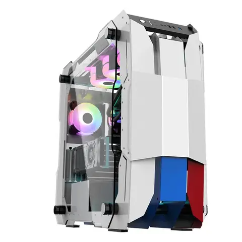 Atx Pc Oem Lcd 온도 표시 방진 플렉시 유리 RGB 게임용 컴퓨터 케이스가 포함된 올인원 맞춤형