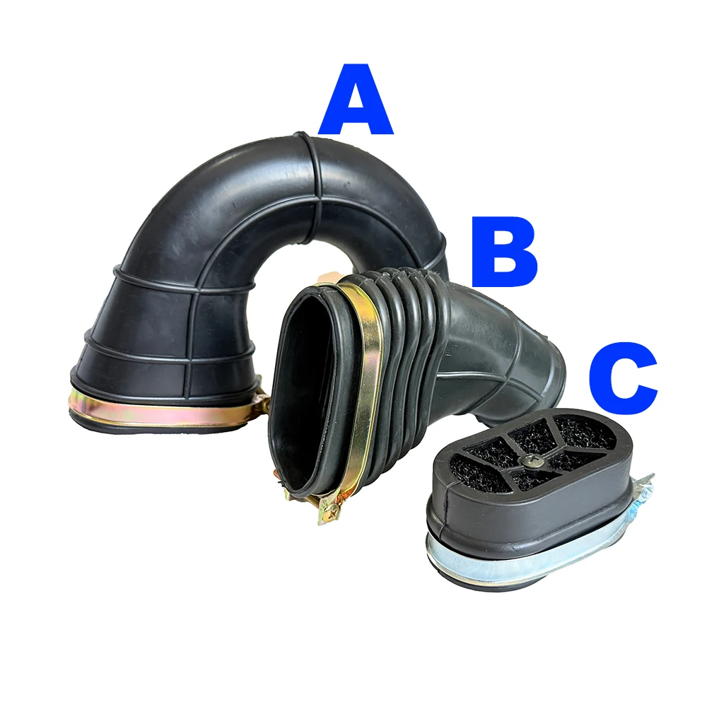 GY6 125cc 150cc Black Air Intake Boots For 152QMI 157QMJ Scooter Moped ATV Go-Kart CVT Belt Cover Rubber