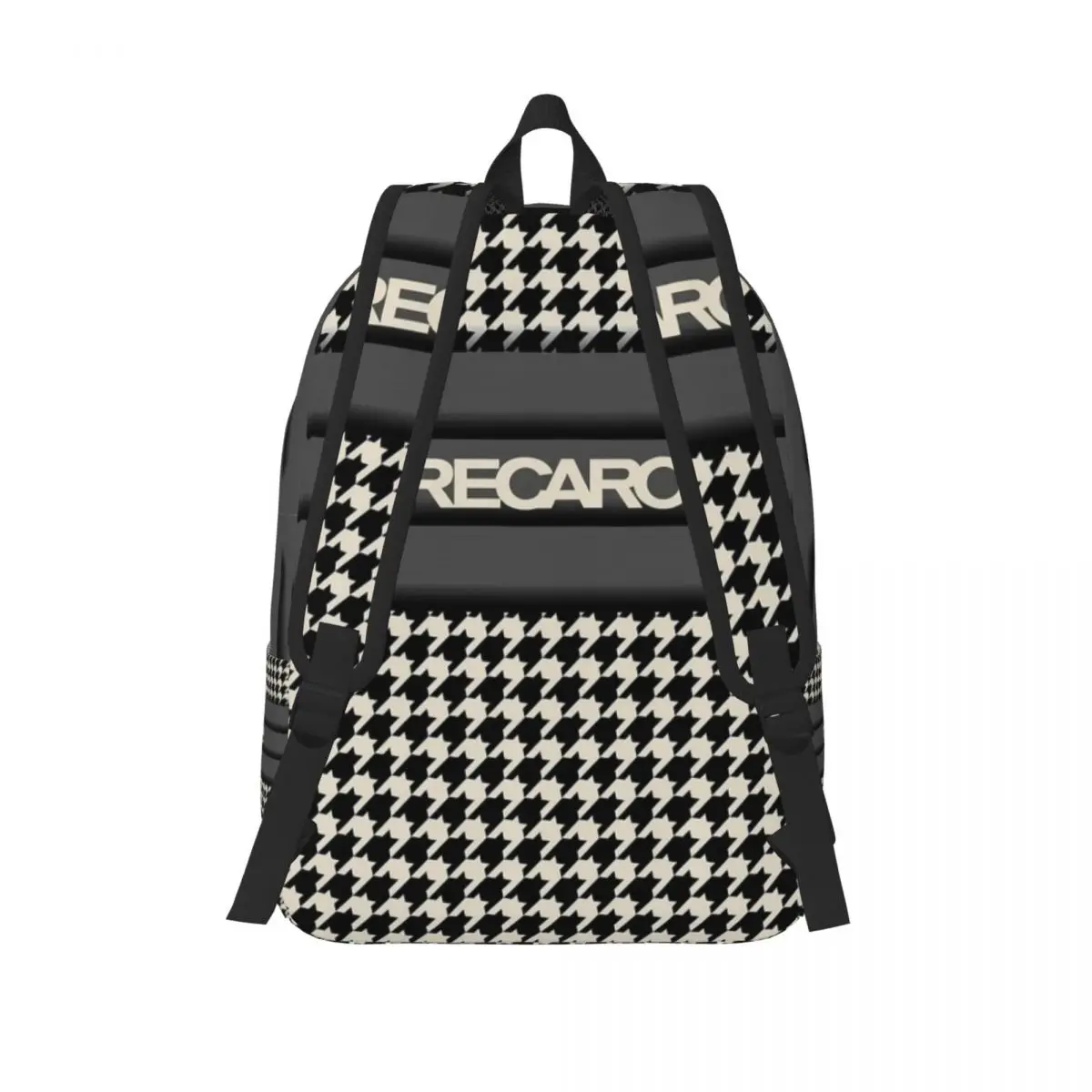 RECARO-Bolsa de lona con estampado de pata de gallo para adolescentes, mochila escolar para estudiantes, regalo para Universidad