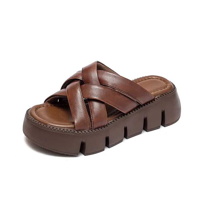 

2025 шлепанцы на танкетке, уличная обувь на высоком каблуке, женская модная обувь с кристаллами «рыбий рот», женская элегантная обувь с тапочками-лодочками