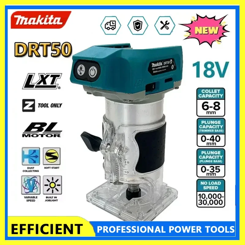 

Makita DRT50 Brushless Slotting Tool Milling Woodwork Engraving Machine Cordless Trimmer Rechargeable Trimming Machine
