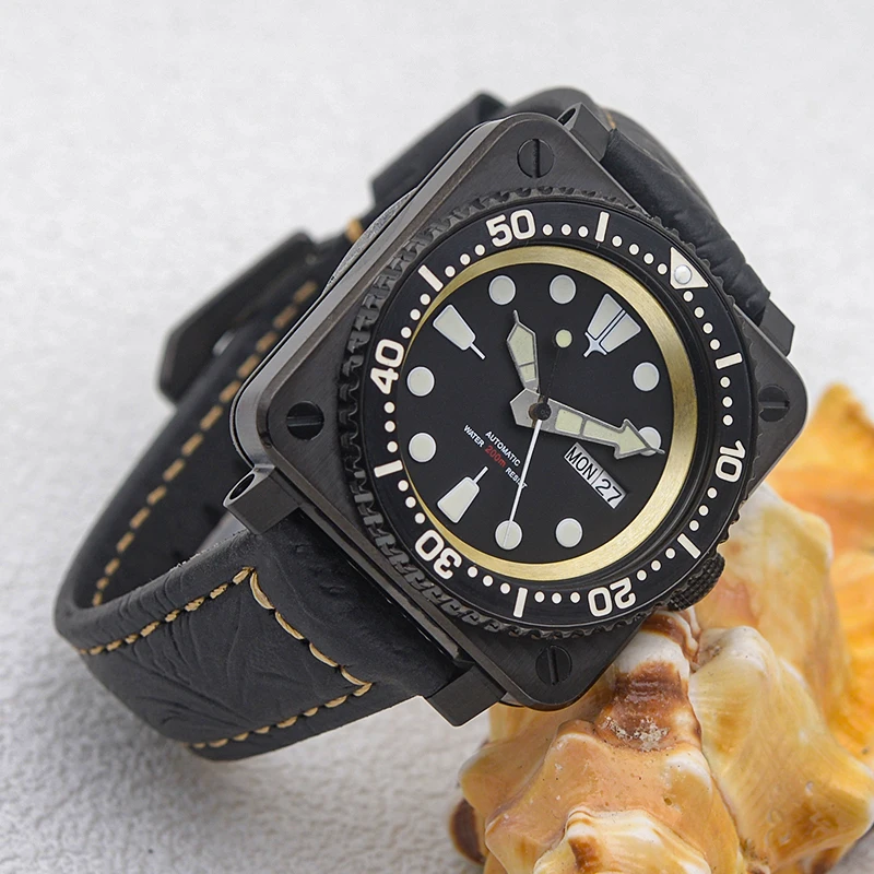 Seiko-ステンレススチール製時計,28.5mmダイヤル,n h35,nh36,自動移動,防水,20atm