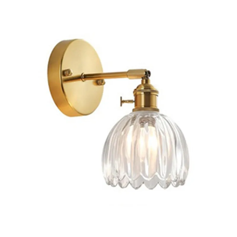 ABLN-For Bedroom Room Decoration Study Led Lights Mirror Light Modern Floral Glass Wall Lamp With A Switch Nordic Wall Sconce