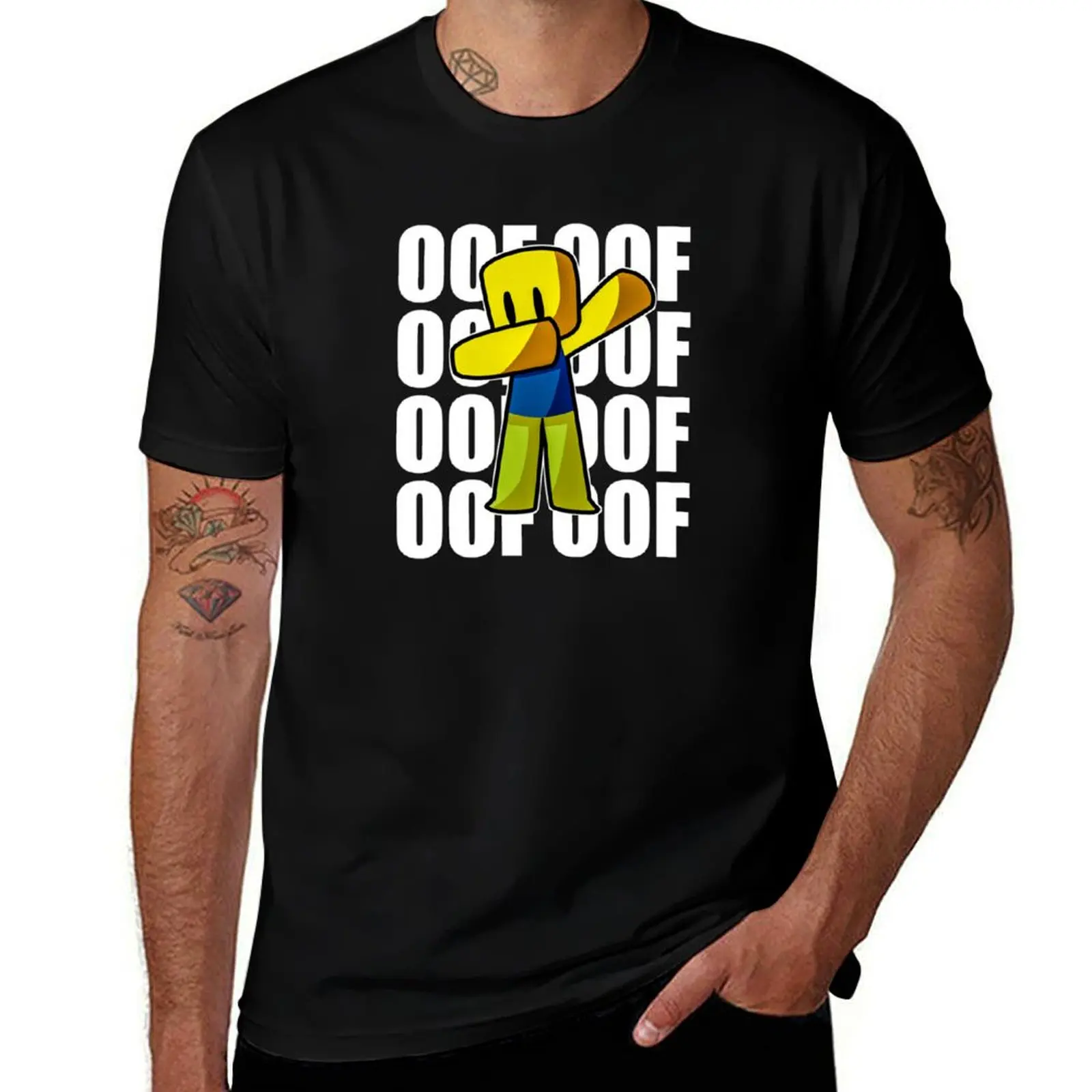 Футболка с рисунком Cute Gaming Noob - OOF Meme Dabbing Dab, нарисованная вручную, для новичков-геймеров, повседневная свободная футболка с короткими рукавами для мужчин