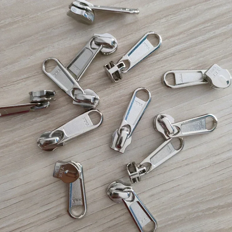 30pcs/Lot 5#8#10# Non Lock Long Short Ykk Pull RC Nylon Coil Zipper Chain Tape Sleeping Bag Backpack Repair Sewing Accessory