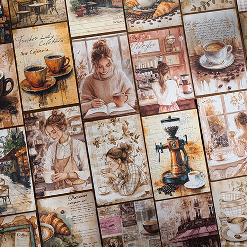 45 قطعة/الحقيبة القهوة تحت عنوان اليدوية القرطاسية مجموعة الرجعية نمط DIY بها بنفسك المواد الزخرفية لألبومات بطاقات المعايدة المغلفات مجلة #3