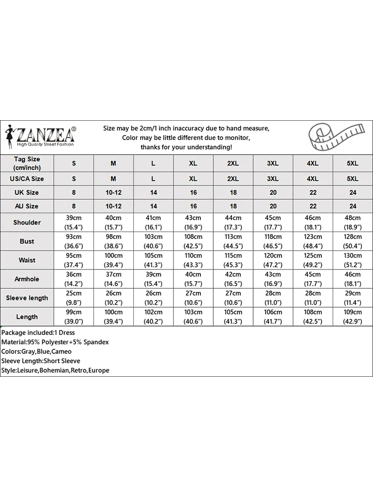 ZANZEA Flower Printing Day Wear Knee-Length Dresses Summer O-Neck Short Sleeve Womens T-Shirt Robes Femme Casual Short Vestidos