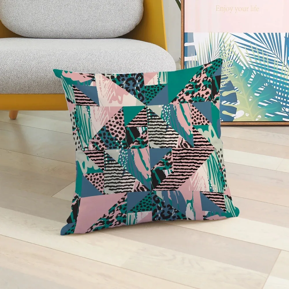 Tropical Plant Decorative Pillowcase Living Room Office Home Pillowcase Car Ornaments