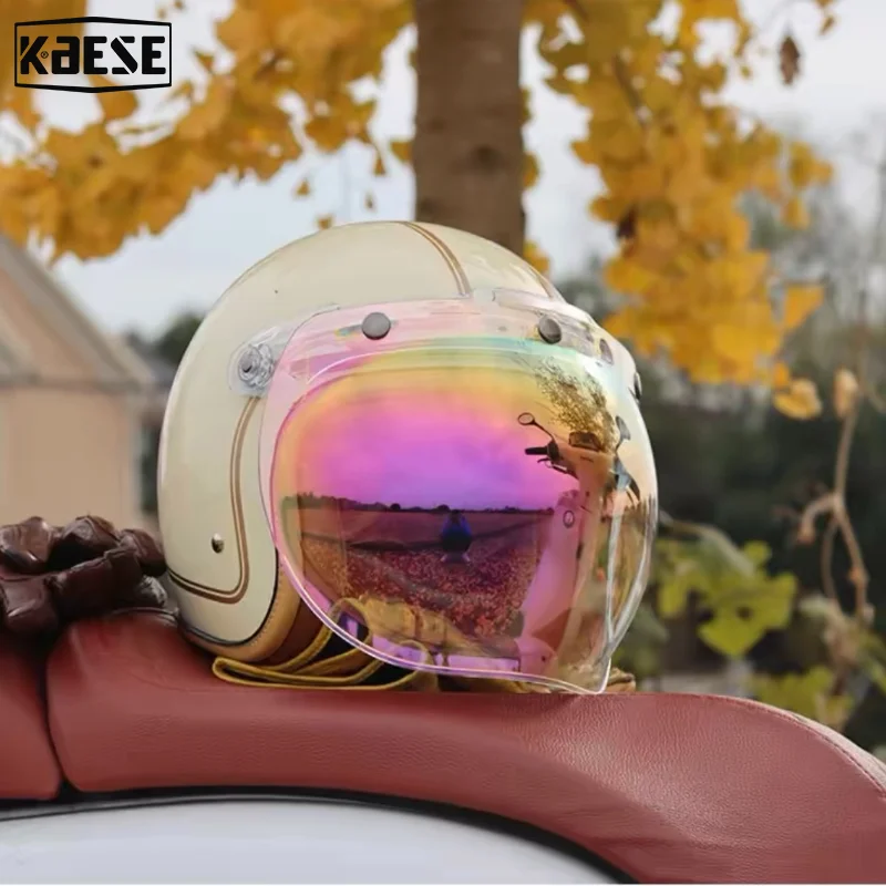 

New Design Retro Motorcycle Helmet Open Face Helmet Scooter Helmets 3/4 Chopper Casco Moto Vintage Motorbike Helmets DOT ECE