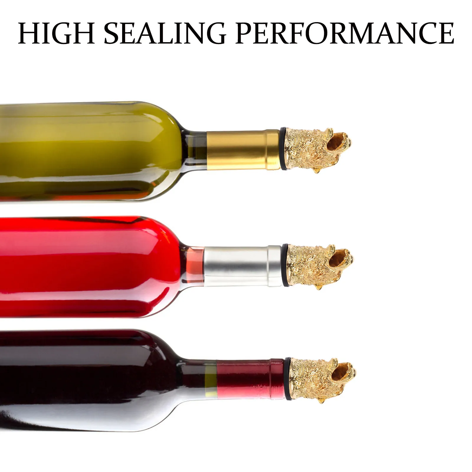 Zinc Alloy Tiger Head Animal Wine Pourer Retro Style Precise Pouring Wine Spout Decorative Bottle Pourer Accessories