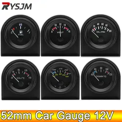 AD 52mm Oil Pressure Gauge with Oil Press Sensor 1/8NPT 100 PSI 12V Car Water Temp Oil Temperature Gauge Fuel Level Gauge Volt