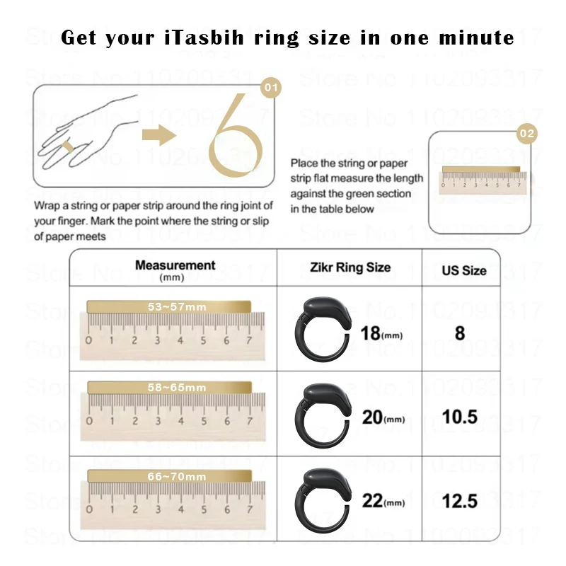 Smart Zikr Ring Praise Tasbih Tally Electronic Digital Counter For Daily Prayer Reminder Vibration