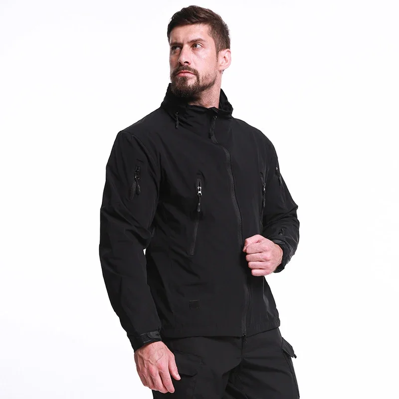 Outdoor Softshell Hunting Jacket Men Military Windbreaker