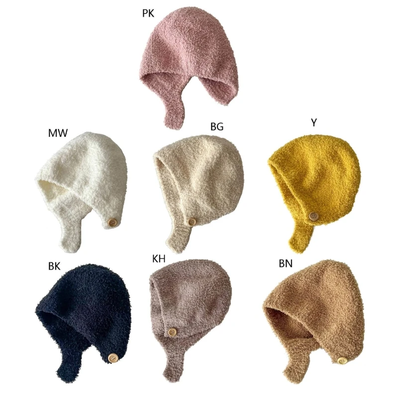 

New Lightweight Baby Ear Cover Hat Autumn Winter Boys Girls Beanie Comfortable Pullover Hat for Traveling Camping