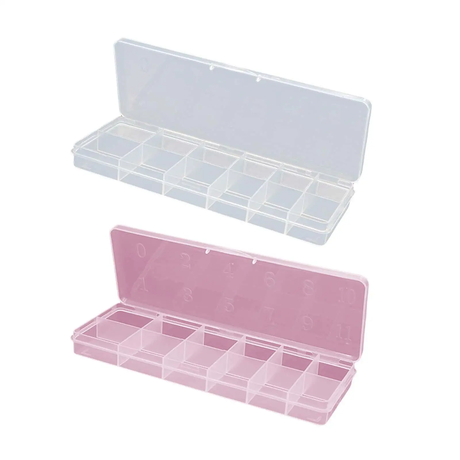 Nail Storage Organizer Plastic Nail Art Tip Storage Case Transparent False Nail Decor Box for Nails Accessories Decor