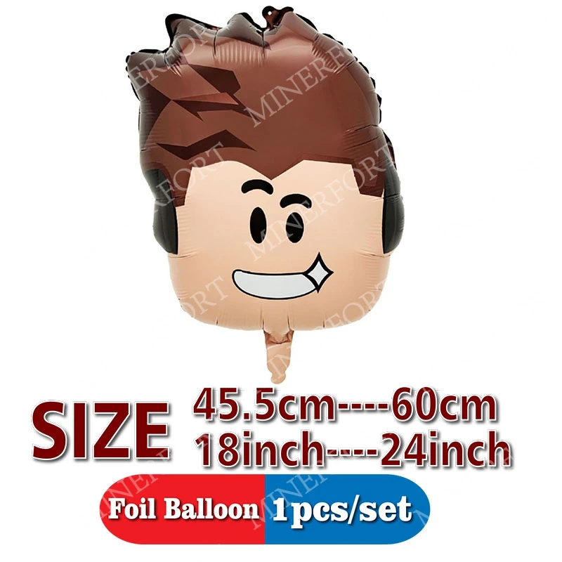 Cartoon-Roboter-Spiel-Themen-Folienballons aus Aluminium, Anime-Geburtstagsparty-Dekorationsset, Zubehör zur Dekoration von Zuhause und Geschenken – Detail 3