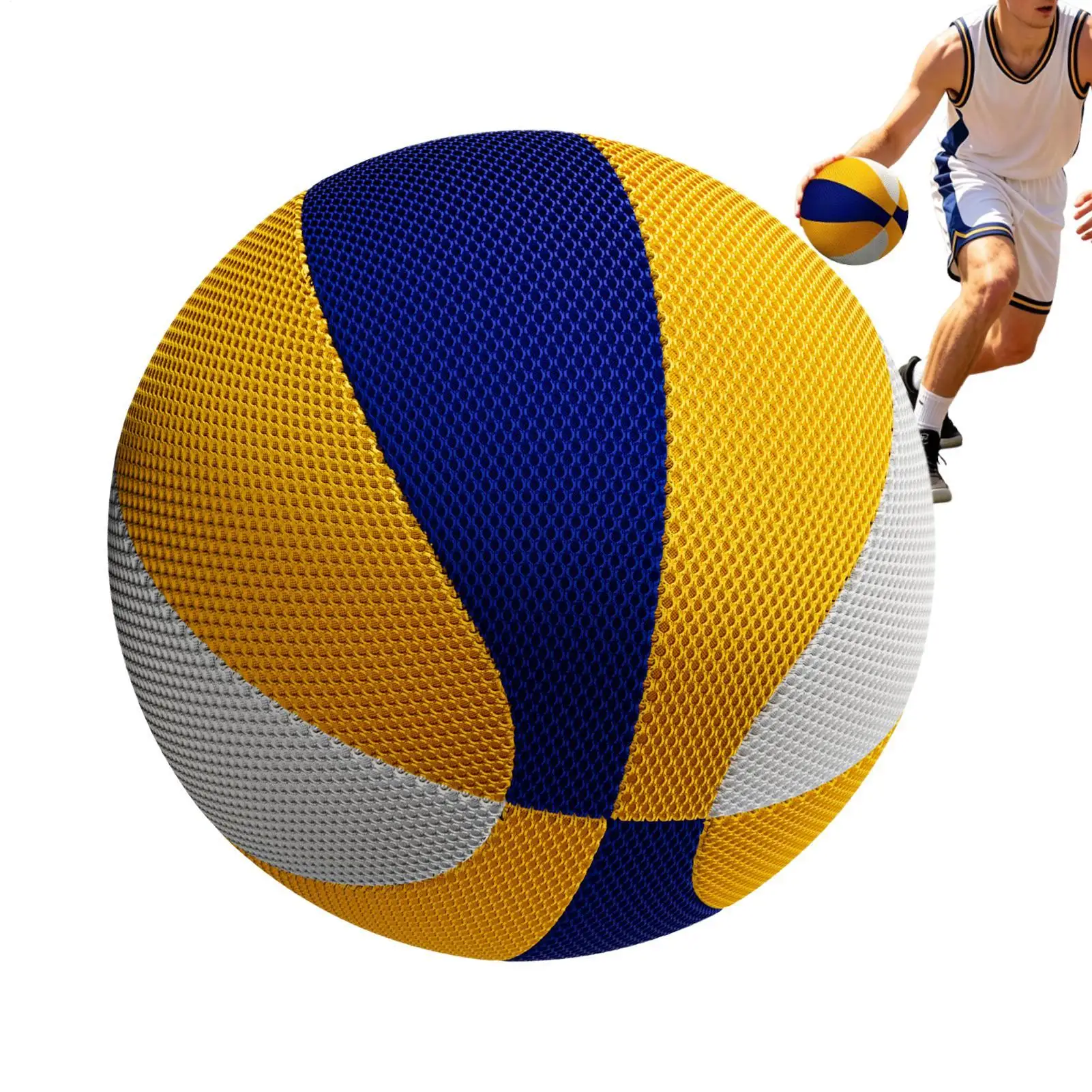 

Basketball Silent Airless Anti-Slip PU High Bounce Indoor Training Basketball for Daily Practice Outdoor Sports Parent-Child