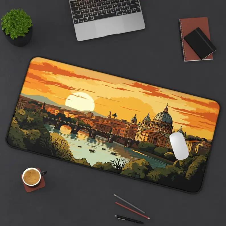 

Roman Style Pattern Table Mat, Cute Desktop Decoration, Non-slip Waterproof Gaming Mouse Pad, Perfect Gift for Friends