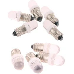 5PCS New E10 Led Bulb E10 DC 3V 6V 12V 24V Instrument Bulb E10 Indicator Bulb Old Fashioned Flashlight Torch DIY Work Mini Light