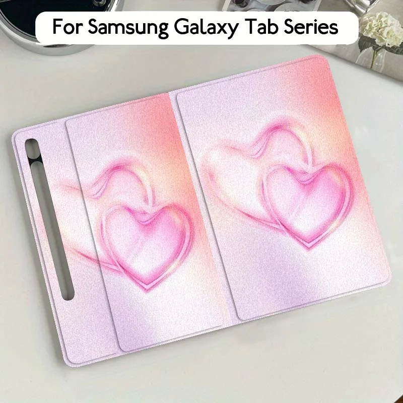 

Popular Love Heart Sparkling Gift For Samsung Galaxy Tab S10 S9 S8 S7 FE Lite Soft Flexible Support Tablet Case