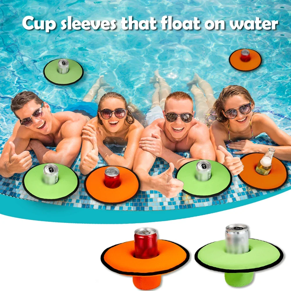 

Swimming Pool Floating Cup Holder Beer Beverage Insulated Floating Cup Sleeve Stabilize Reusable Swimming Pool Party Supplies