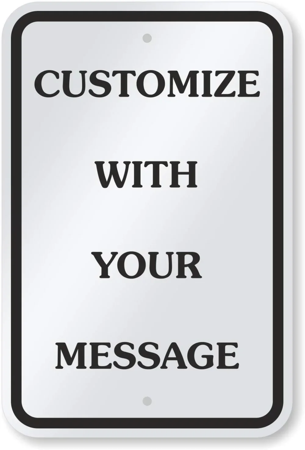 Design Your Own Statement: Personalized Metal Sign with Custom Text & Color. Select From Array of Hues To Convey Your Message