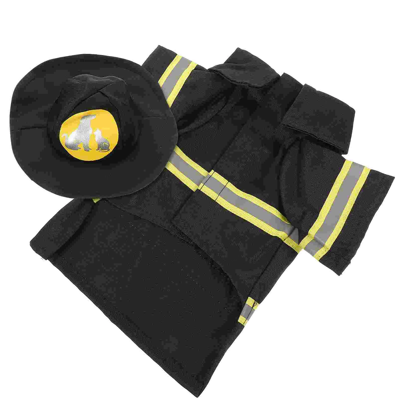 Pet Clothing Out of Shape Firefighter Uniform Clothes Performance Costume Decorating Dog