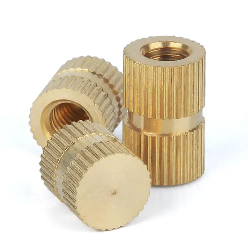 5~20PCS M2 M3 M4 M5 M6 M8 M10 Type B Solid Brass Copper Hot Melt Injection Molding Knurl Insert Nut Embedded No Pass Blind Hole