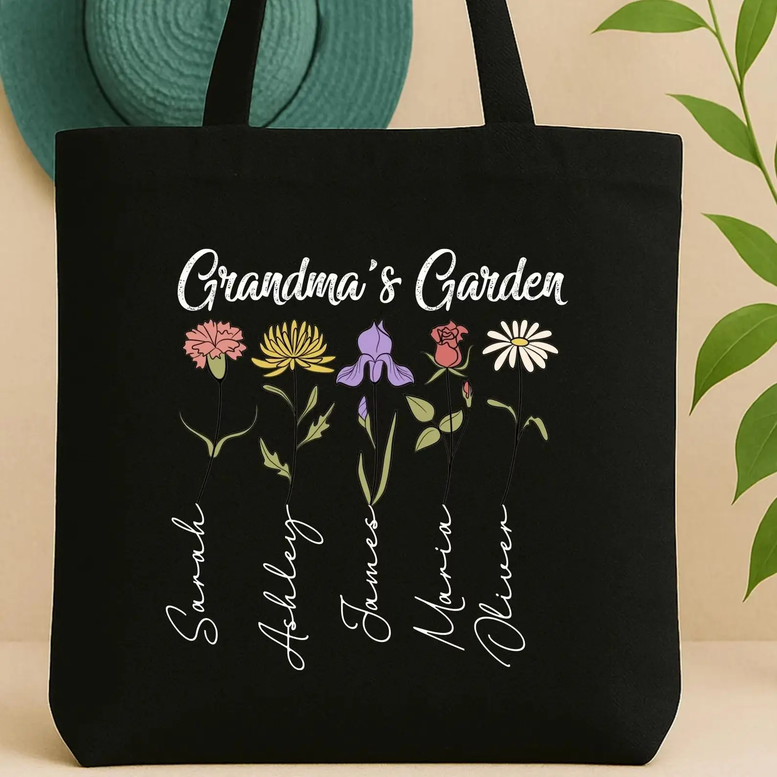 Organic Cotton Canvas Tote Bag Soft Natural Custom Print Your Logo Beach Tote Father's Day Gift