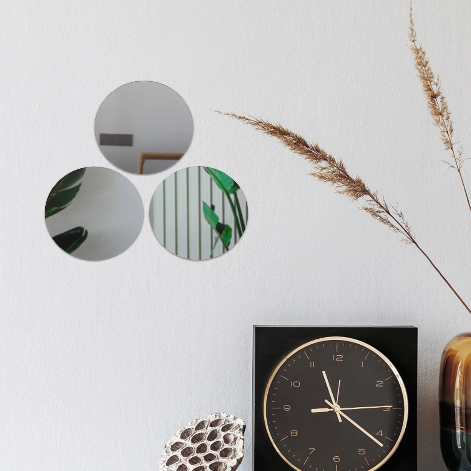 

20 Pcs Self-adhesive Small Round Mirror Circle Wall DIY Circular Mirrors for Decor Tiles Stickers Acrylic Child