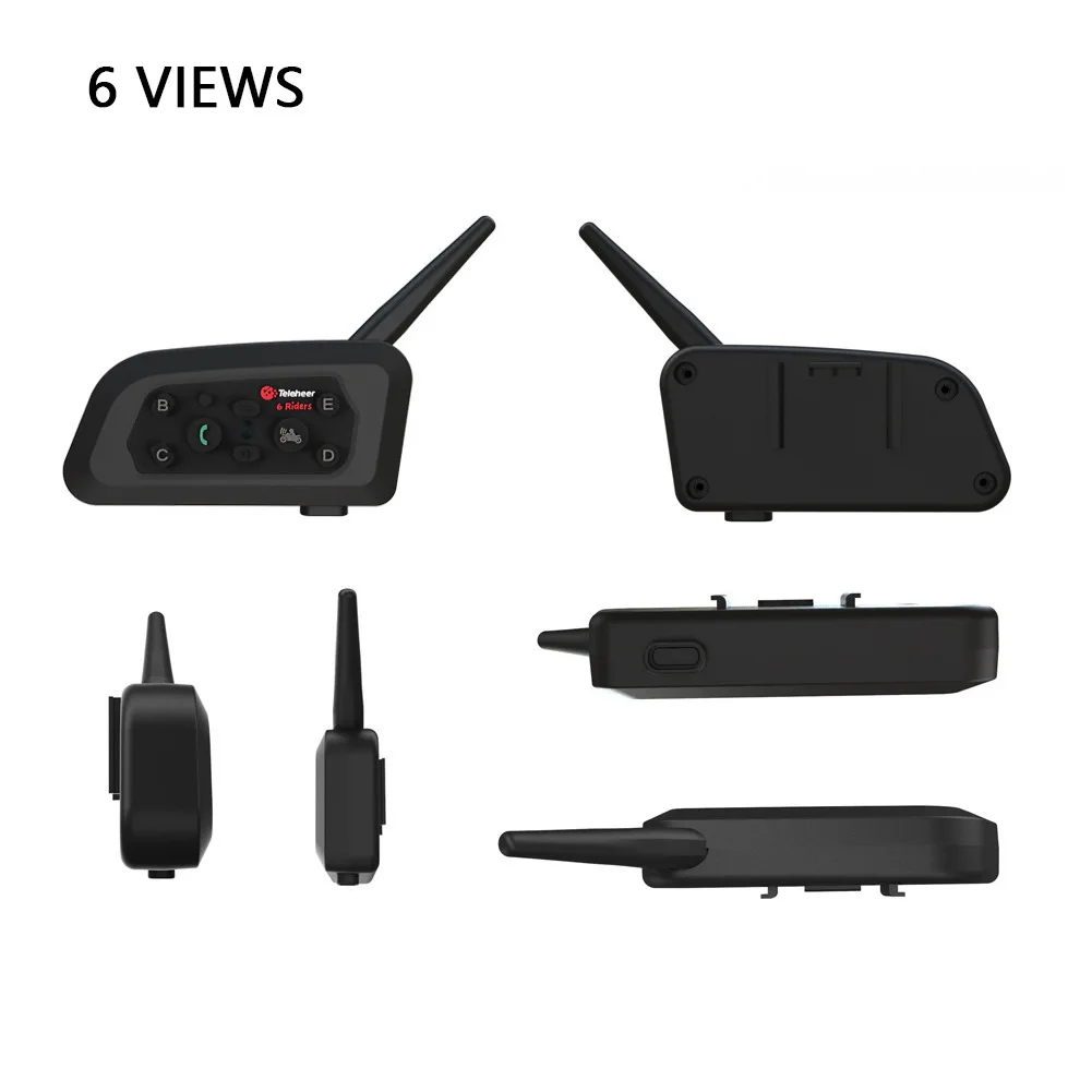 v6plus-オートバイのヘルメット用のbluetoothヘッドセットヘルメットアクセサリー用のダブルインターホン