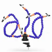 Helping Hands Soldering Tool Third Hand 3/5 Flexible Arms 360 degrees Rotated Soldering Station With Swiveling USB Fan Magnifier