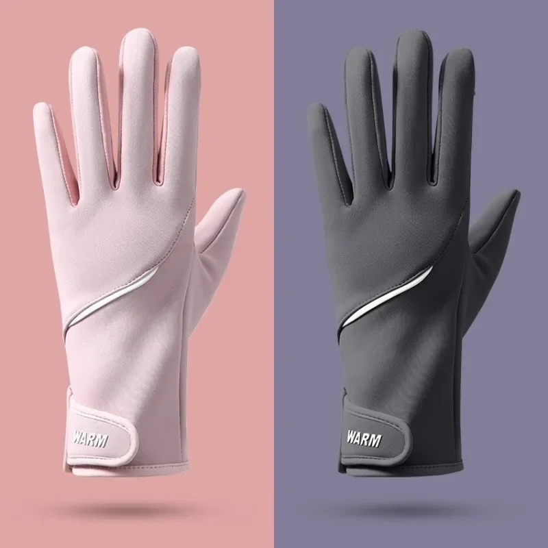 ถุงมือฤดูหนาวสําหรับผู้ชายผู้หญิงถุงมืออุ่นหน้าจอสัมผัสกันน้ําเดินป่าตกปลาขี่จักรยานเล่นสกีถุงมือกันลื่นมัลติฟังก์ชั่น