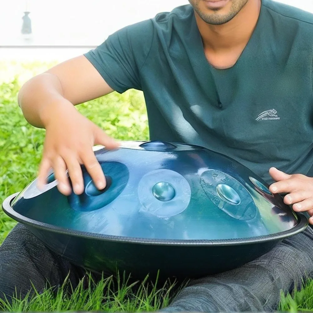 Stainless Steel Handpan Drums 440hz 9 Notes Healing Professional Handpan G Tone 18 Inches Meditation Percussion Instruments