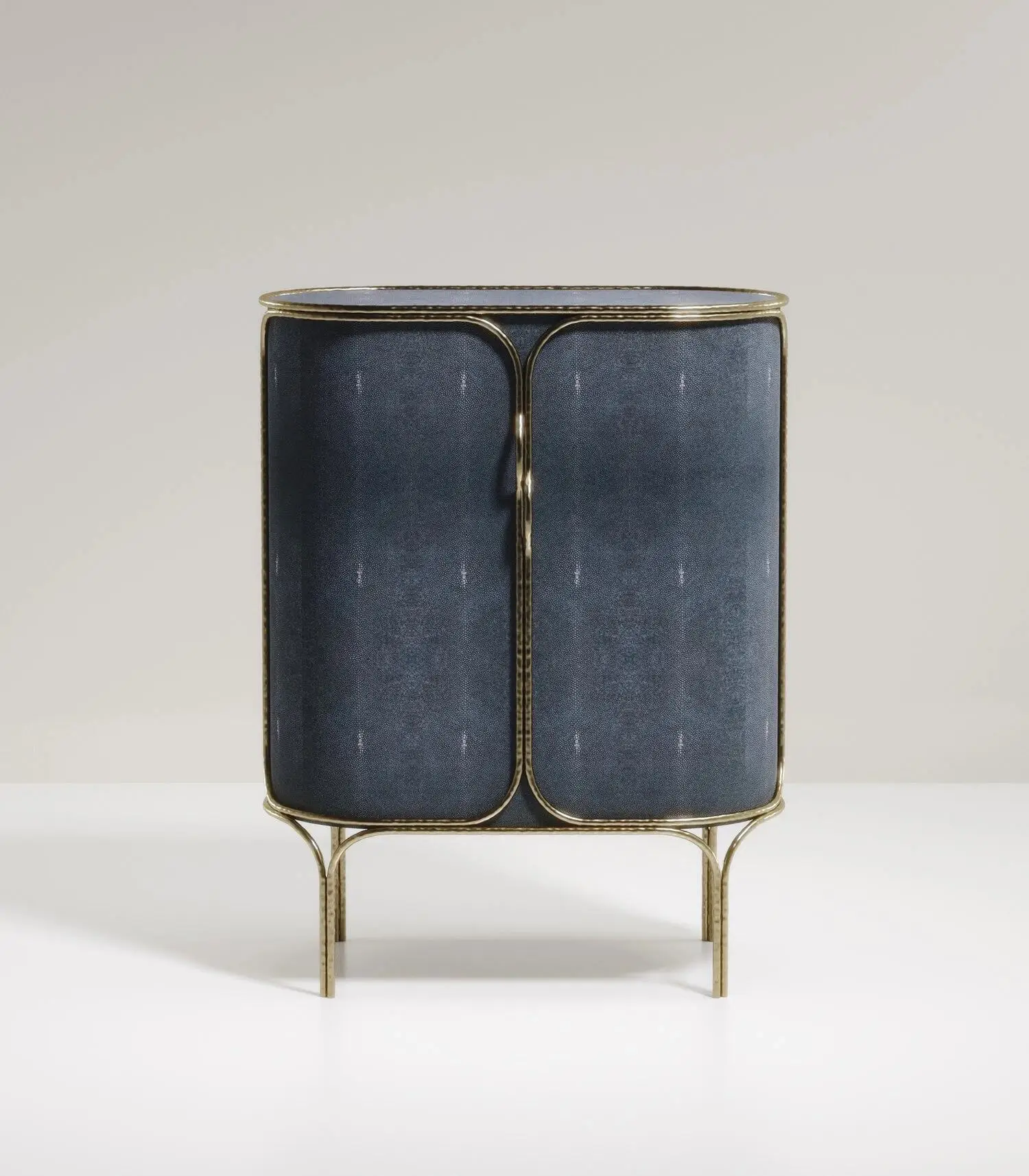 Luxury exquisite snakeskin wine cabinet high-end villa home creative art high cabinet storage decorative cabinet