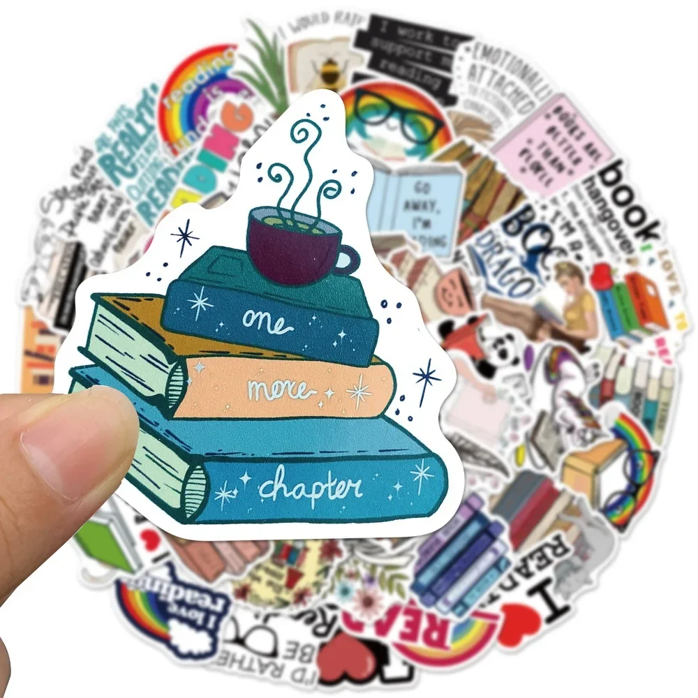 10/30/50Pcs Cute Reading Waterproof Graffiti Sticker Decorative Luggage Cup Laptop Phone Skateboard Guitar Scrapbook Kid Sticker