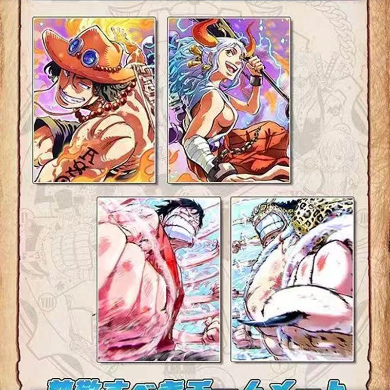 Wholesale  One Piece Collection Card Forbidden Fruit Culture A4 Frosted Surface Glass Sandblasting Wave1 Playing Trading Cards